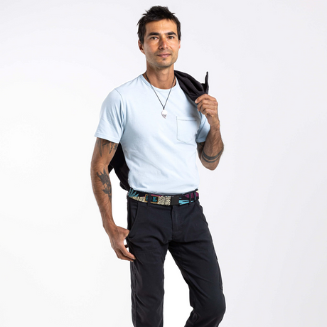 Arcade A2 Slim Stretch Belt in Save The Waves Travel Friendly Buckle Amalfi/Rise - One Size