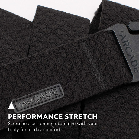 Arcade Capture Slim Stretch Belt in Salient Limo Travel Friendly Buckle - One Size