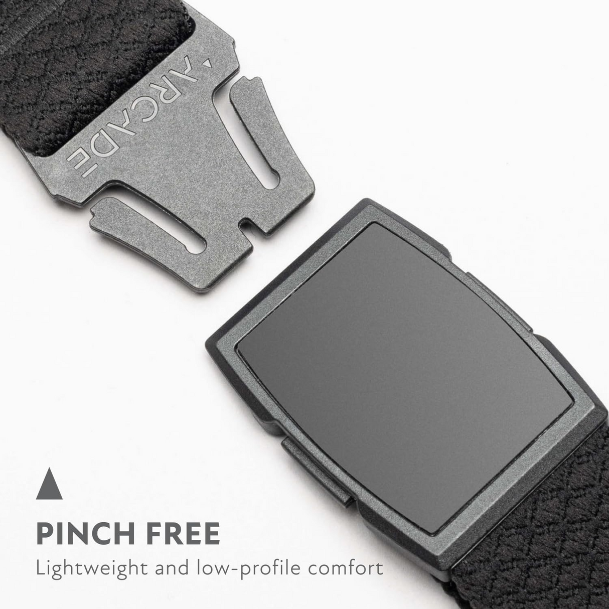 Arcade Capture Slim Stretch Belt in Salient Limo Travel Friendly Buckle - One Size