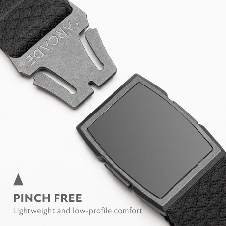 Arcade Capture Slim Stretch Belt in Salient Limo Travel Friendly Buckle - One Size