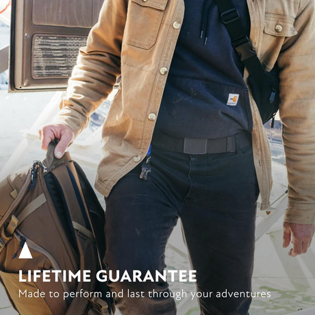 Arcade Capture Slim Stretch Belt in Salient Limo Travel Friendly Buckle - One Size