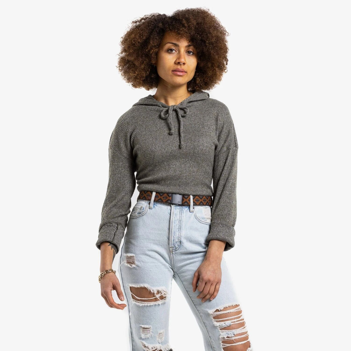 Arcade A2 Slim Belt Creosote Performance Stretch Recycled Adjustable One Size in Bay/Medium Brown