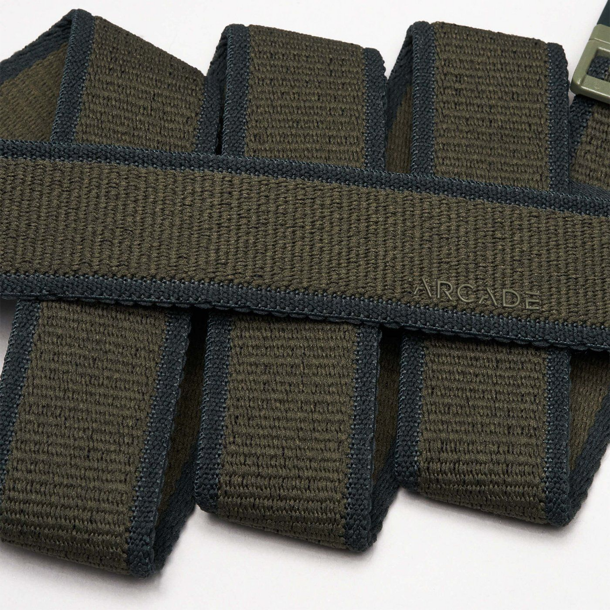 Arcade Carto A2 Slim Stretch Belt in Ivy Green/Jalapeno w/ Travel Friendly Buckle - One Size