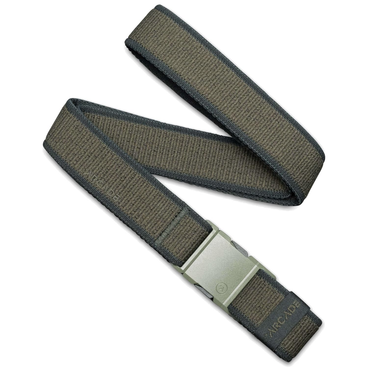 Arcade Carto A2 Slim Stretch Belt in Ivy Green/Jalapeno w/ Travel Friendly Buckle - One Size