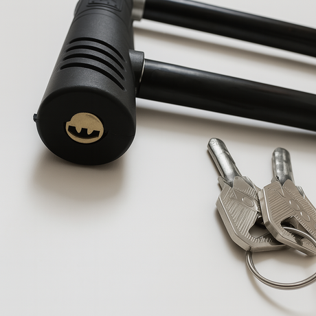 Bicycle Hardware U Lock Heavy Duty Keyed Bike Long - Assorted Colours - 13x20cm