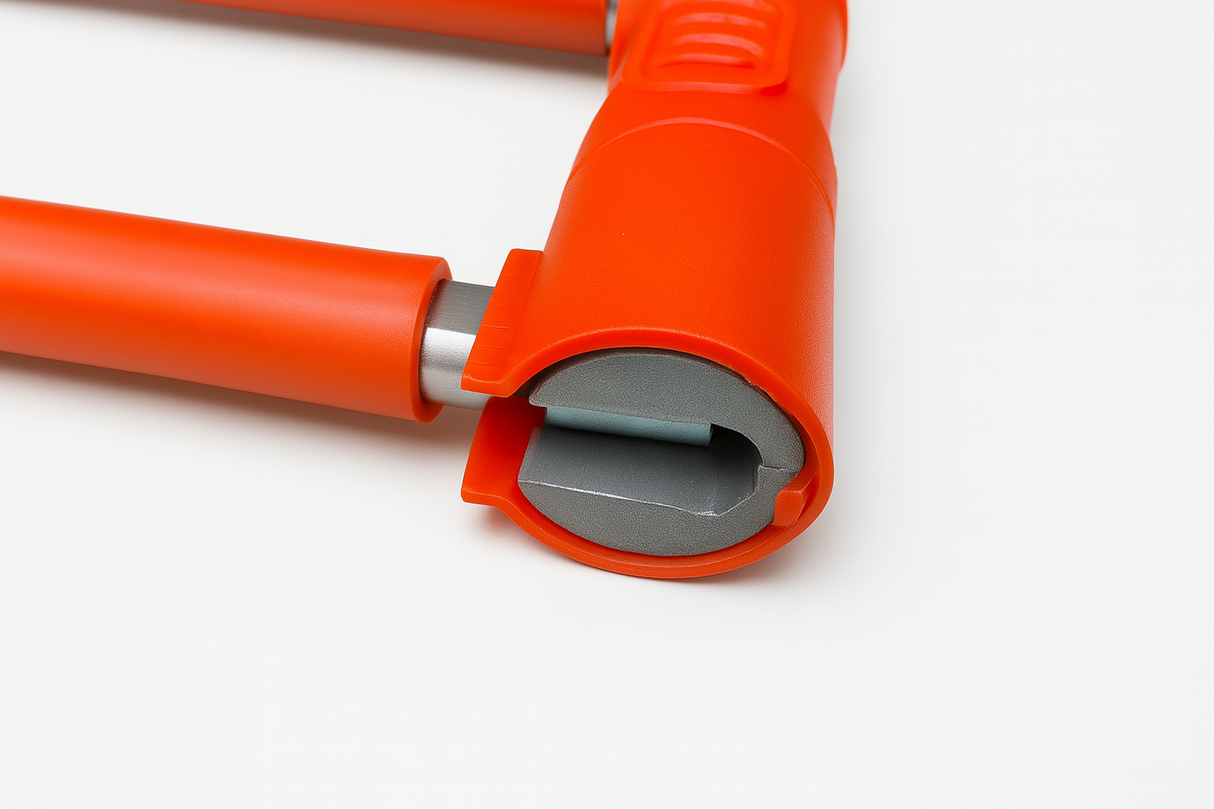 Bicycle Hardware U Lock Heavy Duty Keyed Bike Long - Assorted Colours - 13x20cm