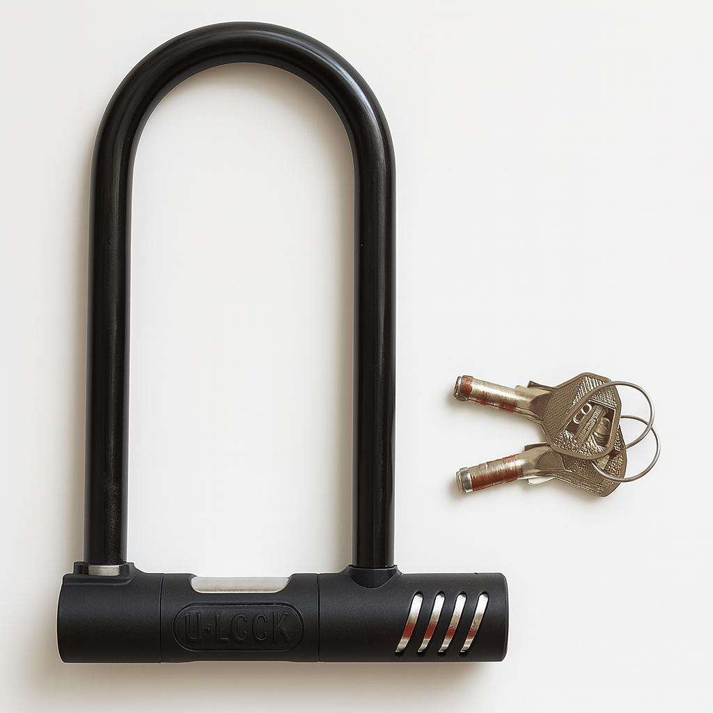 Bicycle Hardware U Lock Heavy Duty Keyed Bike Long - Assorted Colours - 13x20cm