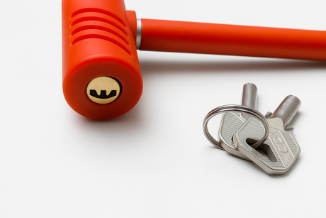 Bicycle Hardware U Lock Heavy Duty Keyed Bike Long - Assorted Colours - 13x20cm