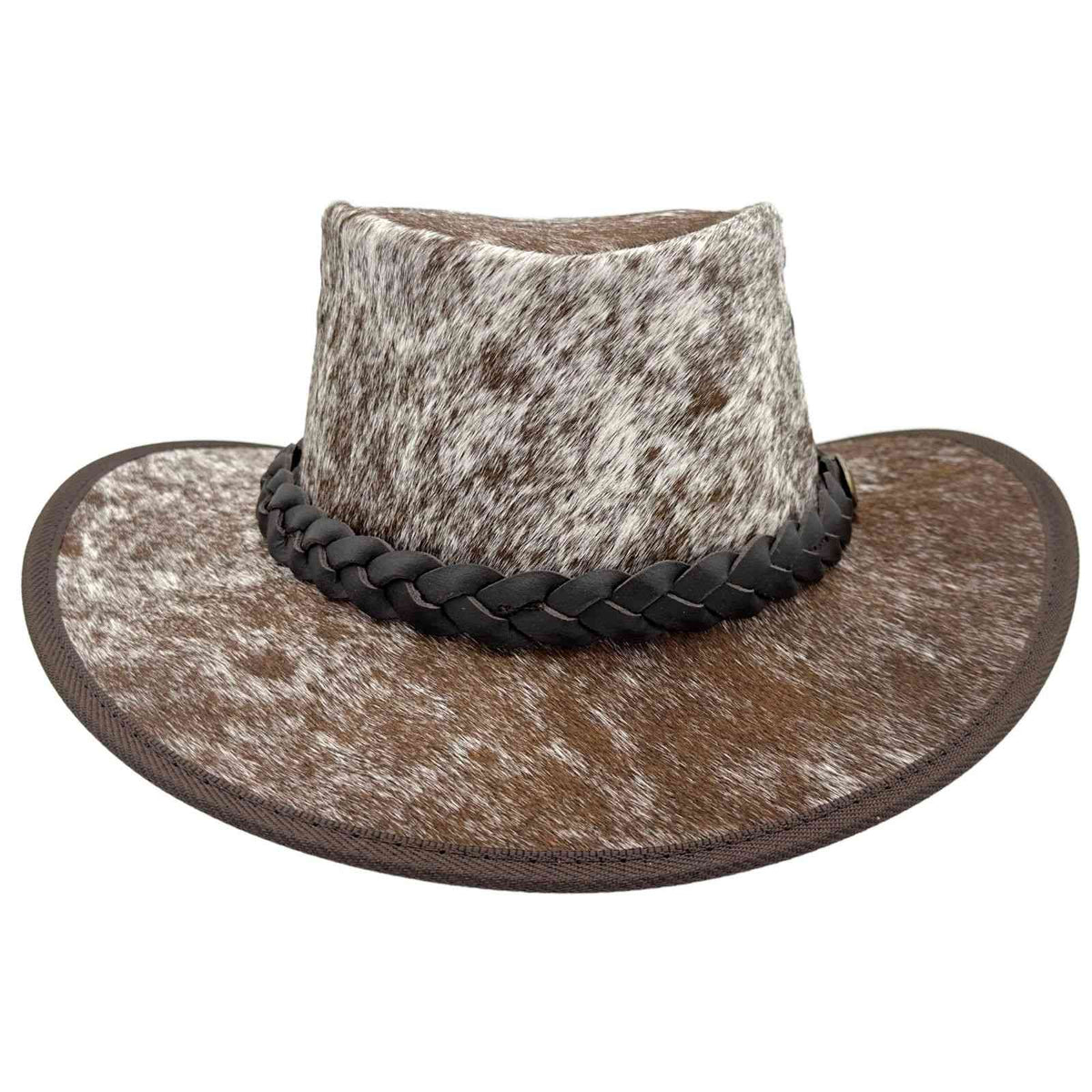 Jacaru 1049 Rustler Cowhide Leather Hat - Natural Fur (Made to Order Water Resistant & UPF 50+ Made in Australia)