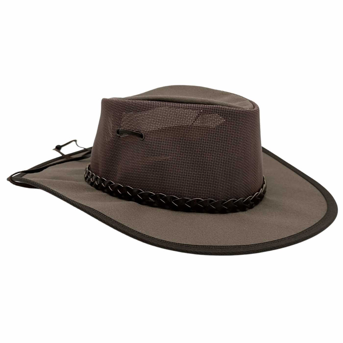 Jacaru 104 Bushbreeze Camper Canvas Hat - Mesh Crown & Chin Strap (Made in Australia)