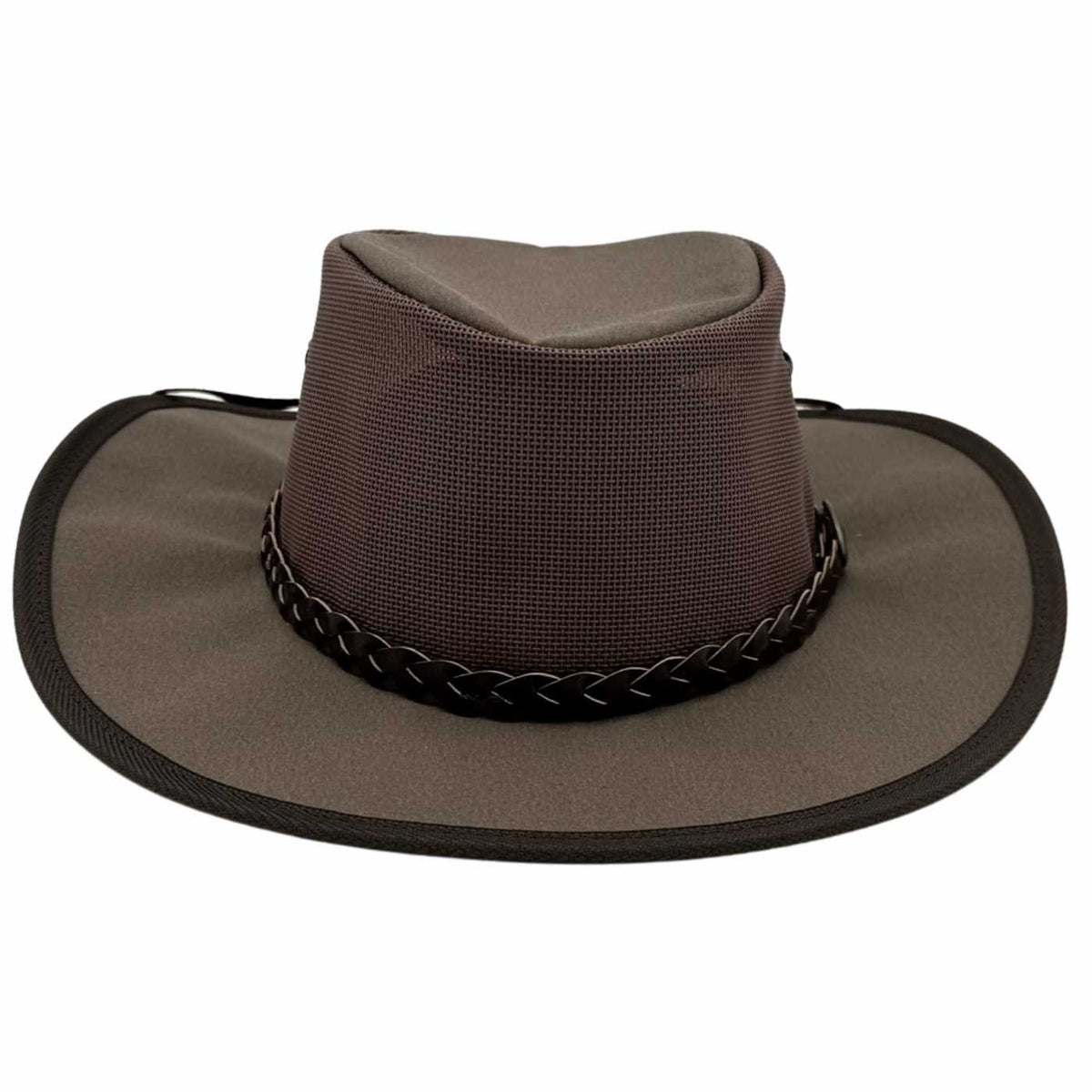 Jacaru 104 Bushbreeze Camper Canvas Hat - Mesh Crown & Chin Strap (Made in Australia)