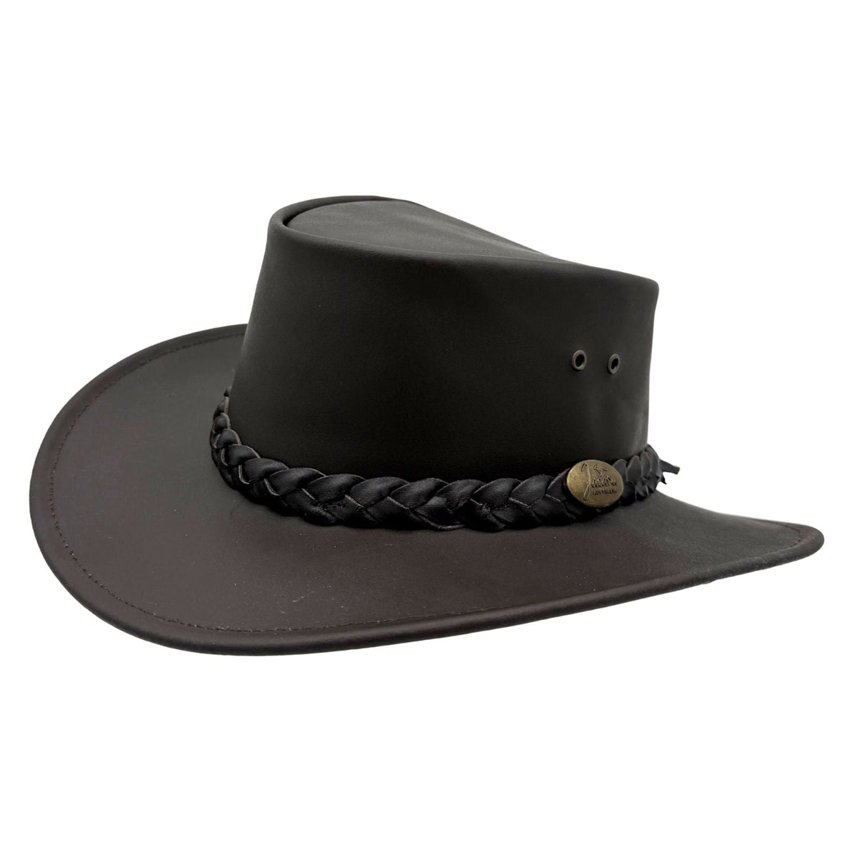 Jacaru 1069 Buffalo Leather Hat - Water Resistant UPF 50+ & 10 Year Warranty (Made in Australia)