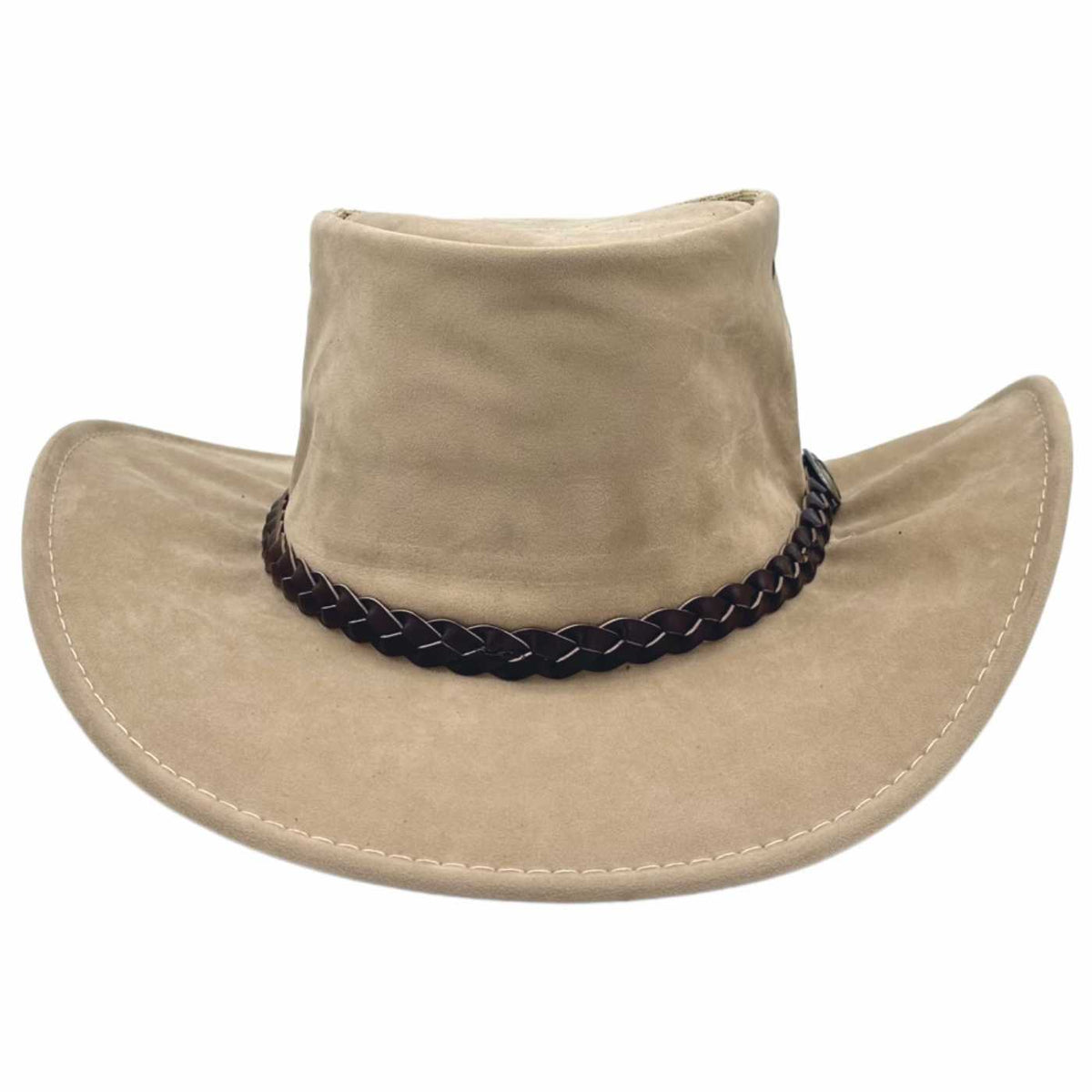 Jacaru 1096 Golfer Vegan Suede Breeze Hat - Mesh Crown (Made in Australia)