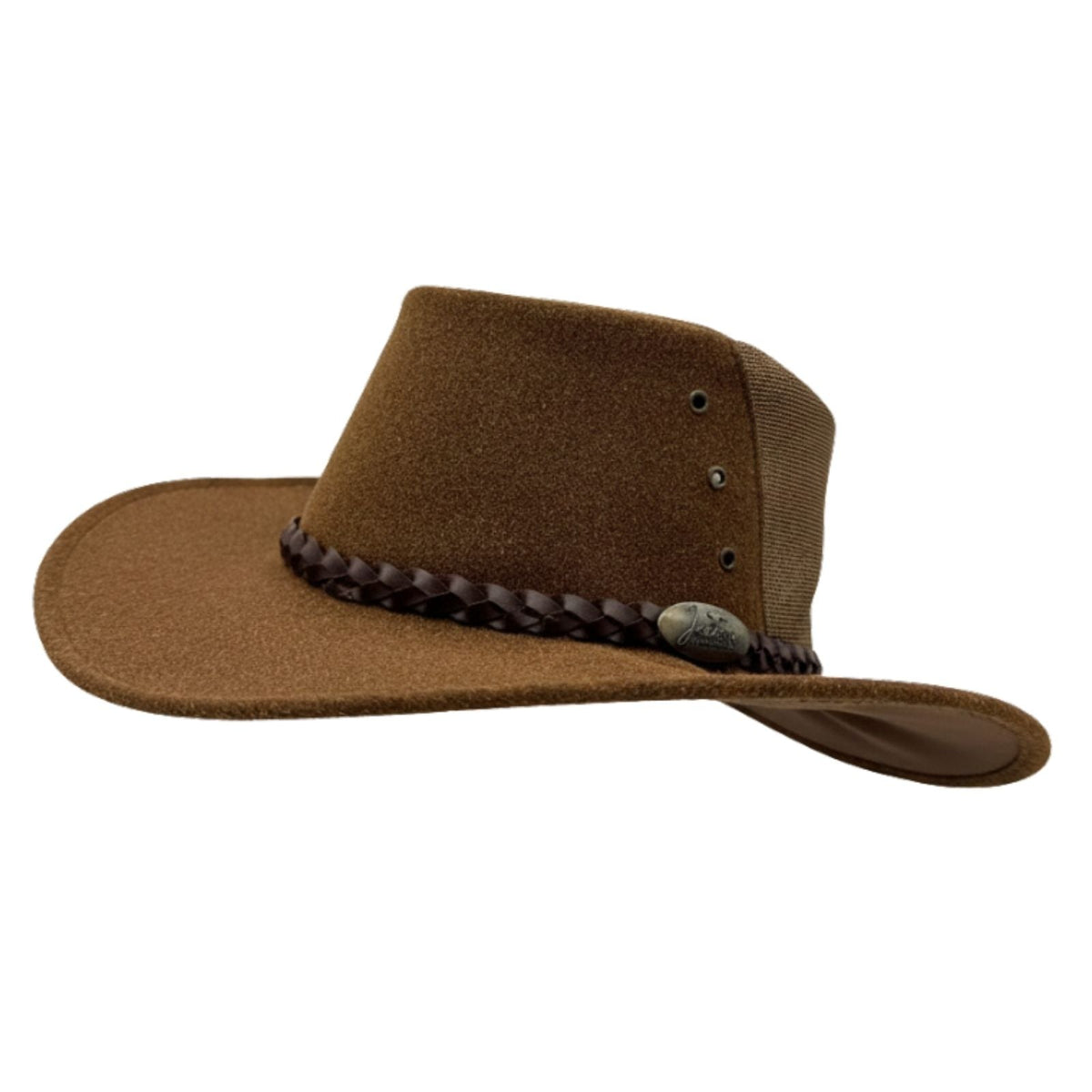 Jacaru 1096 Golfer Vegan Suede Breeze Hat - Mesh Crown (Made in Australia)