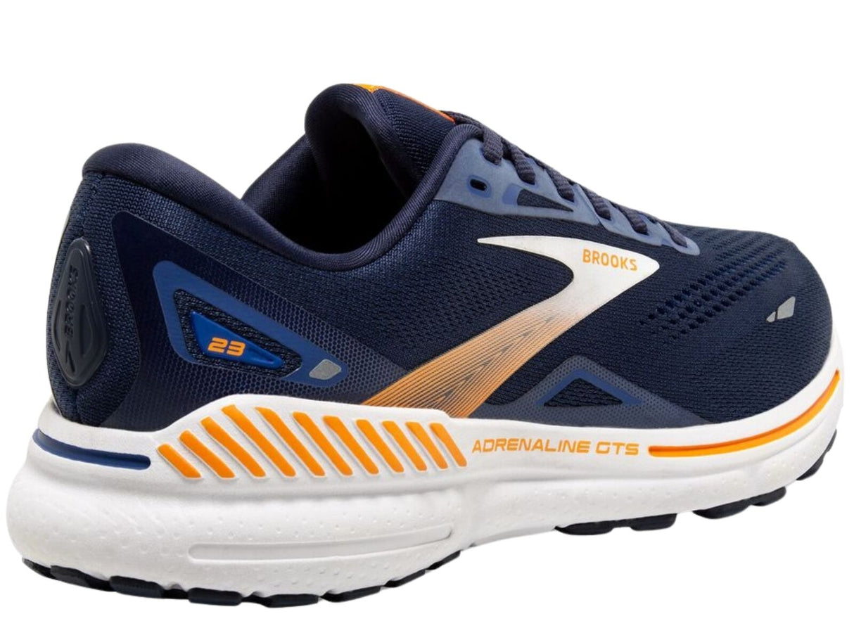 Mens Brooks Adrenaline GTS 23 Running Shoes in Peacoat/Ultramarine/Orange – Size 11.5