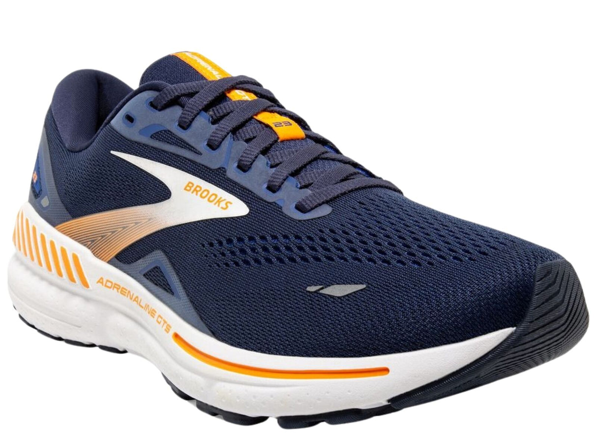 Mens Brooks Adrenaline GTS 23 Running Shoes in Peacoat/Ultramarine/Orange – Size 11.5