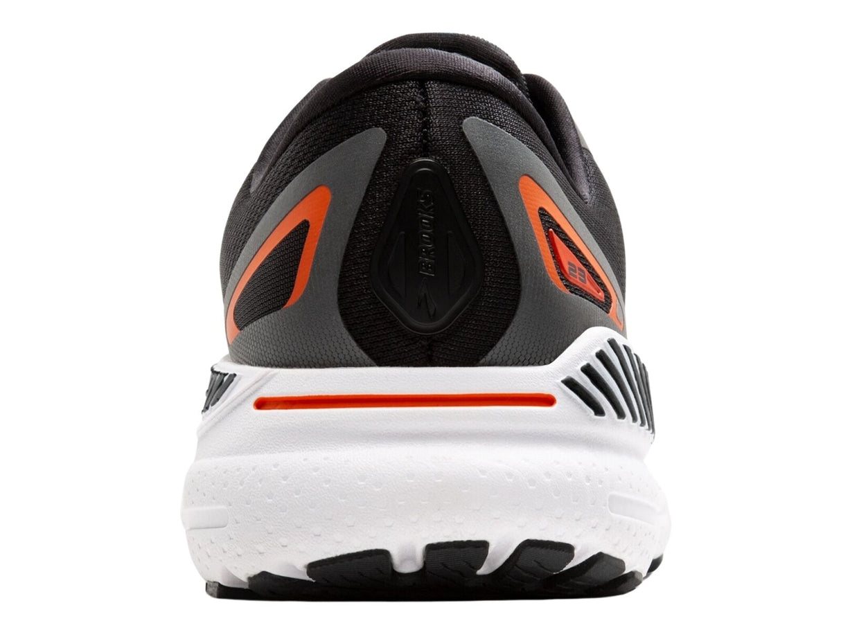 Mens Brooks Adrenaline GTS 23 Running Shoes in Black/Mandarin Red/Silver – Size 13