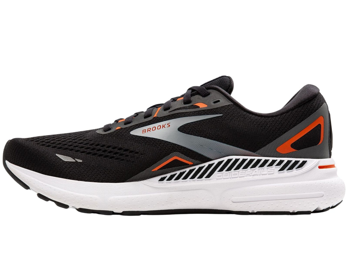 Mens Brooks Adrenaline GTS 23 Running Shoes in Black/Mandarin Red/Silver – Size 13