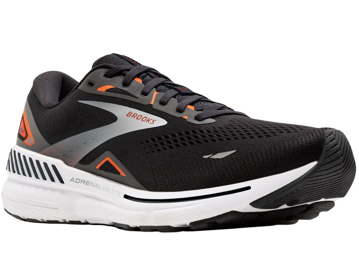 Mens Brooks Adrenaline GTS 23 Running Shoes in Black/Mandarin Red/Silver – Size 13