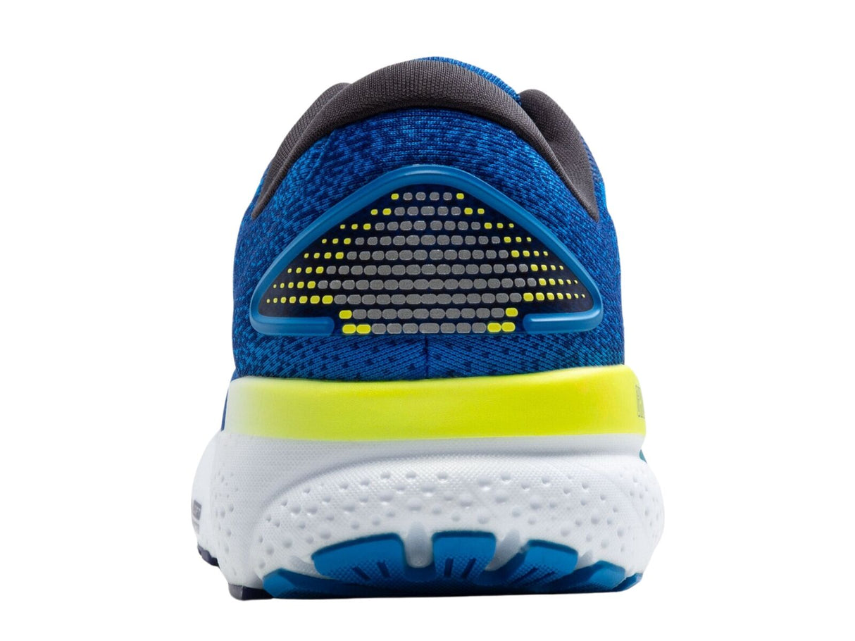 Mens Brooks Ghost 16 Running Shoes in Electric Blue/Navy/Lemon – Size 12