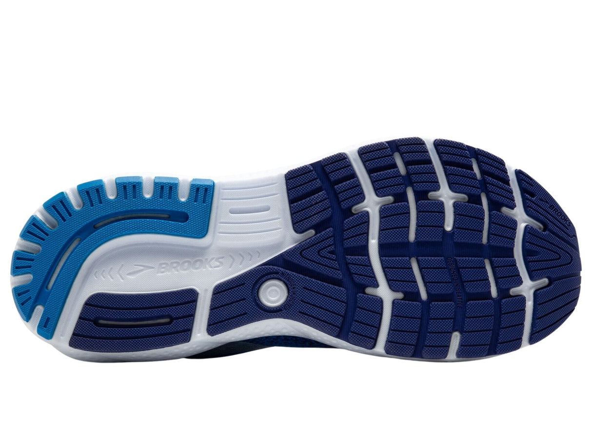 Mens Brooks Ghost 16 Running Shoes in Electric Blue/Navy/Lemon – Size 12