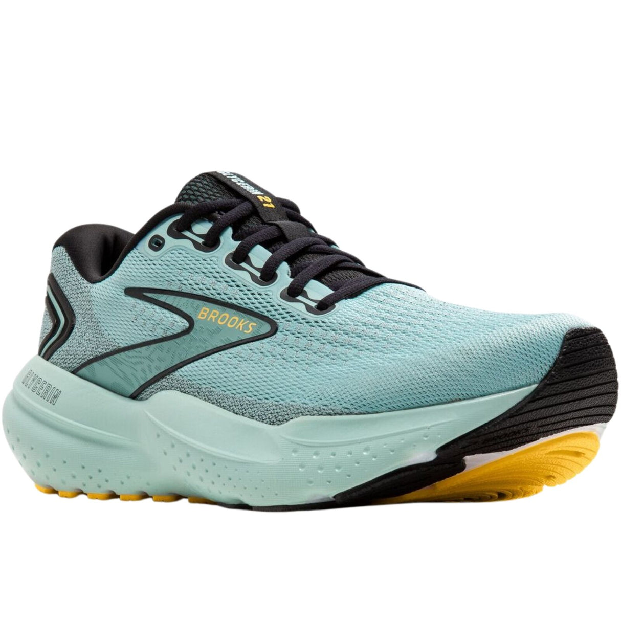 Mens Brooks Glycerin 21 Running Shoes in Cloud/Black/Gold – Size 13