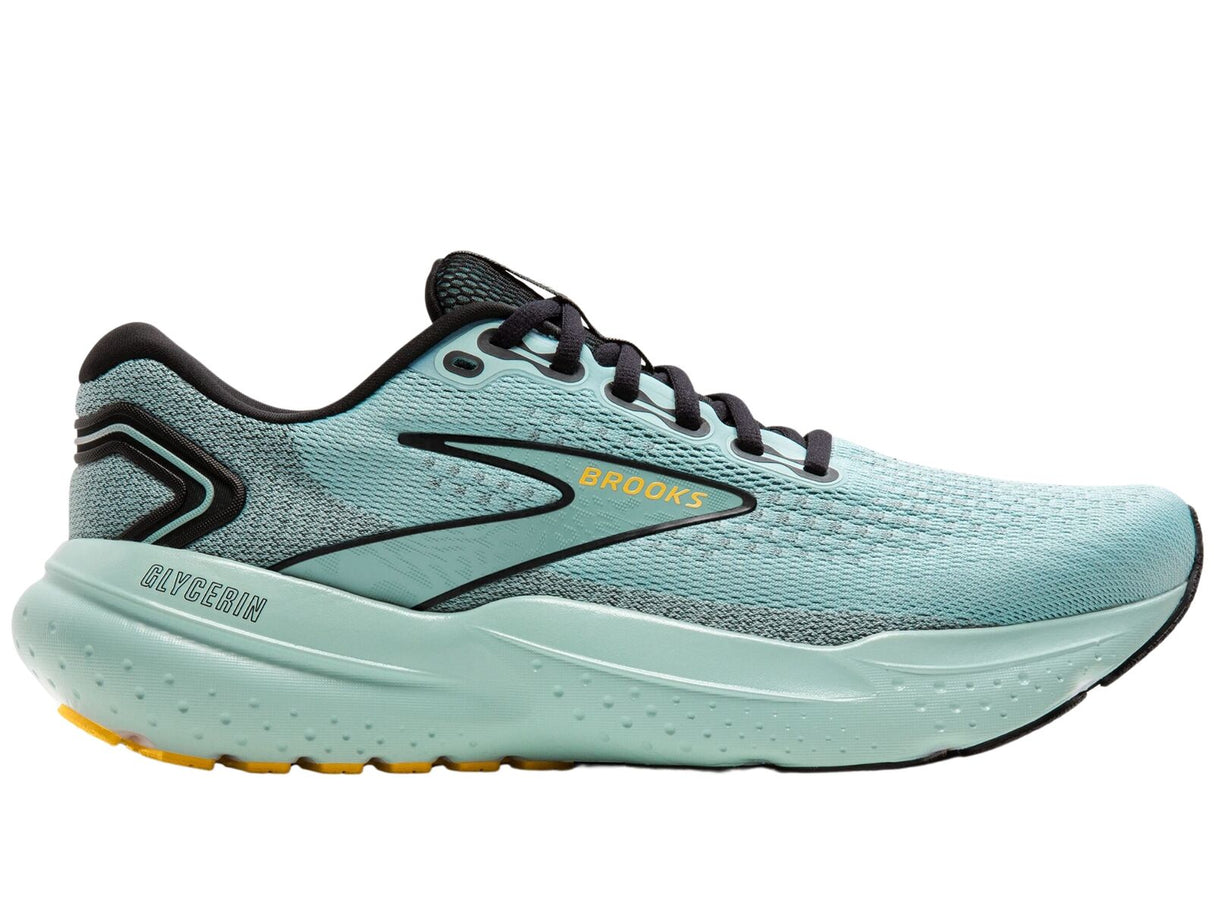 Mens Brooks Glycerin 21 Running Shoes in Cloud/Black/Gold – Size 13