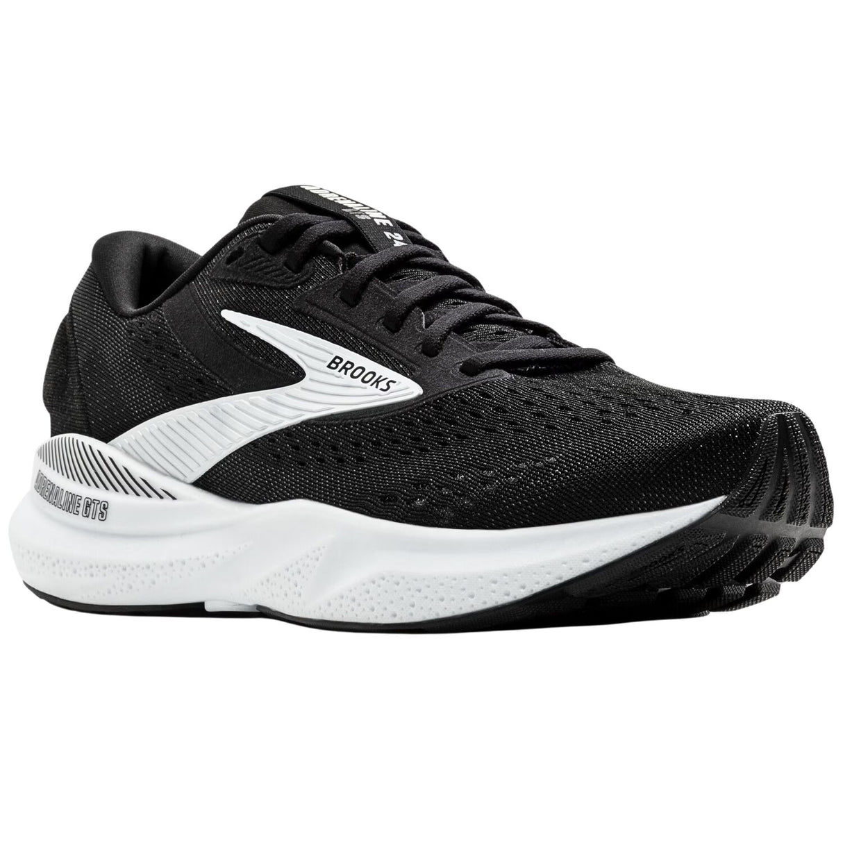Brooks Adrenaline GTS 24 Mens Running Shoes Supportive Cushioning in Black/White