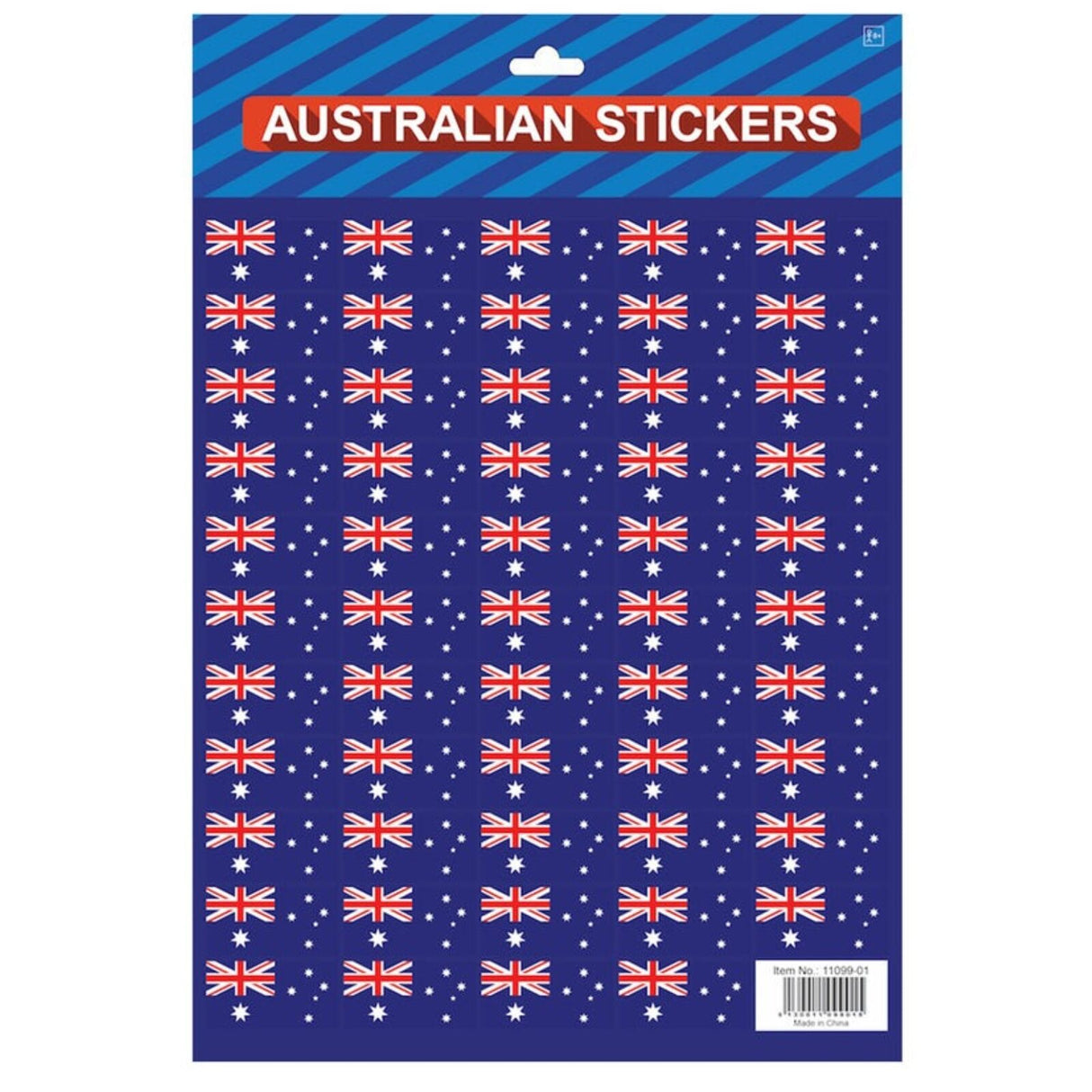 Australian Flag Stickers A4 Sheet (Same Size) – Festive Decoration for Australia Day