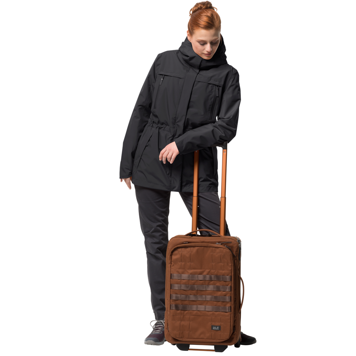 Jack Wolfskin Womens Fairway Ecosphere Jacket Waterproof Windproof Warm - Mexican Pepper