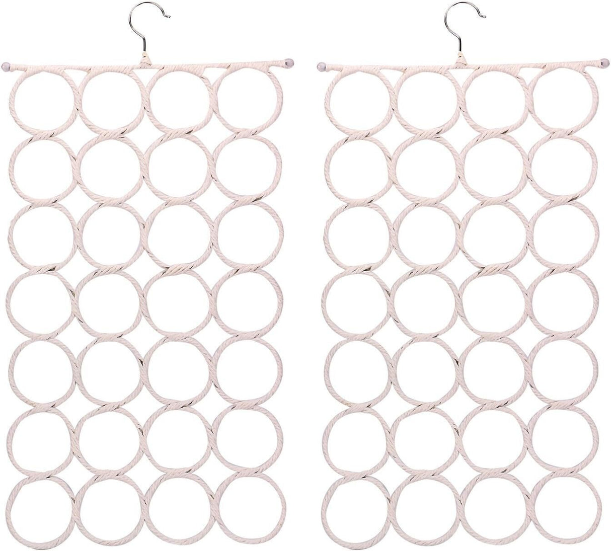 2x 24 Hole Scarf Hanger Holder Storage Tie Belt Scarf Organiser Space Saver