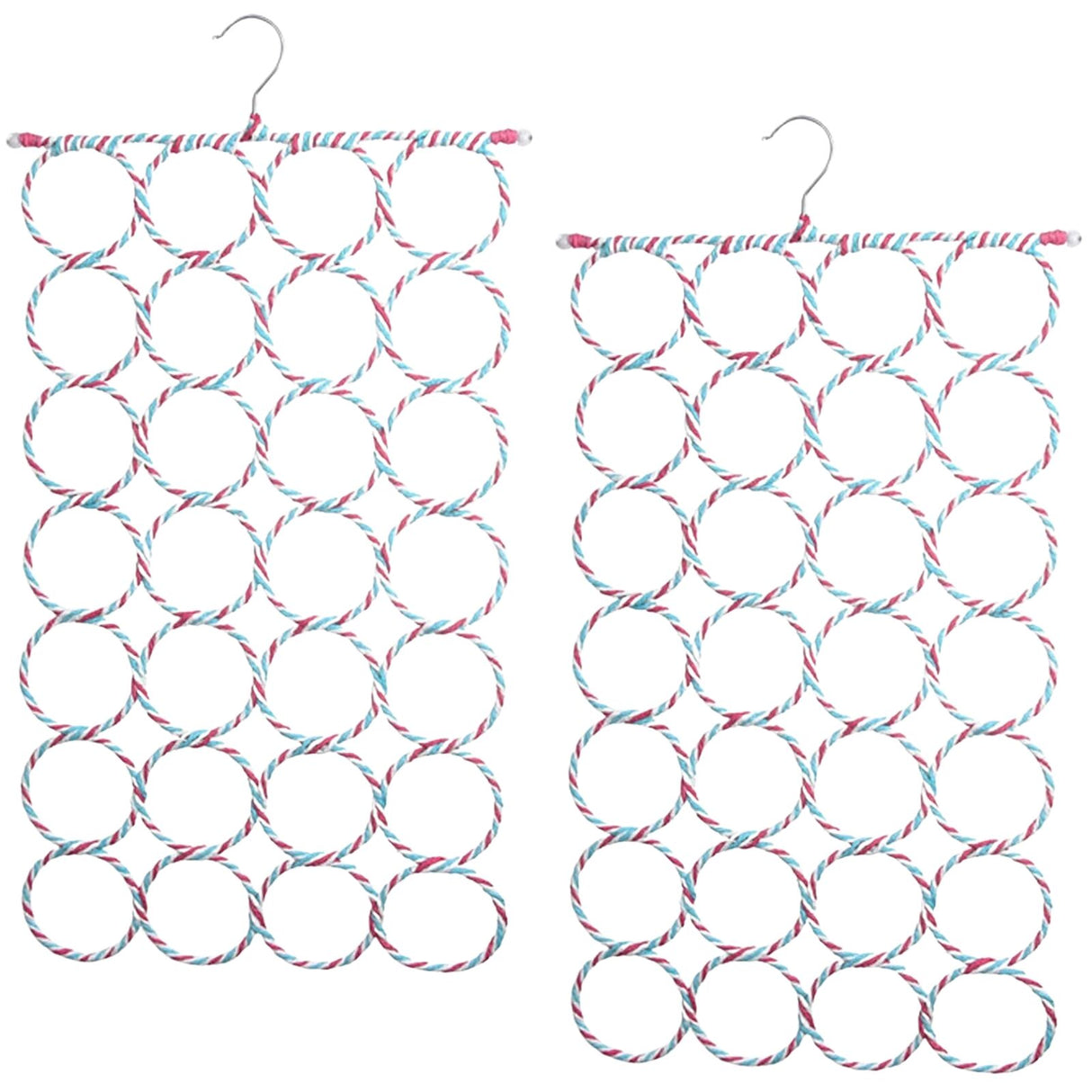 2x 24 Hole Scarf Hanger Holder Storage Tie Belt Scarf Organiser Space Saver