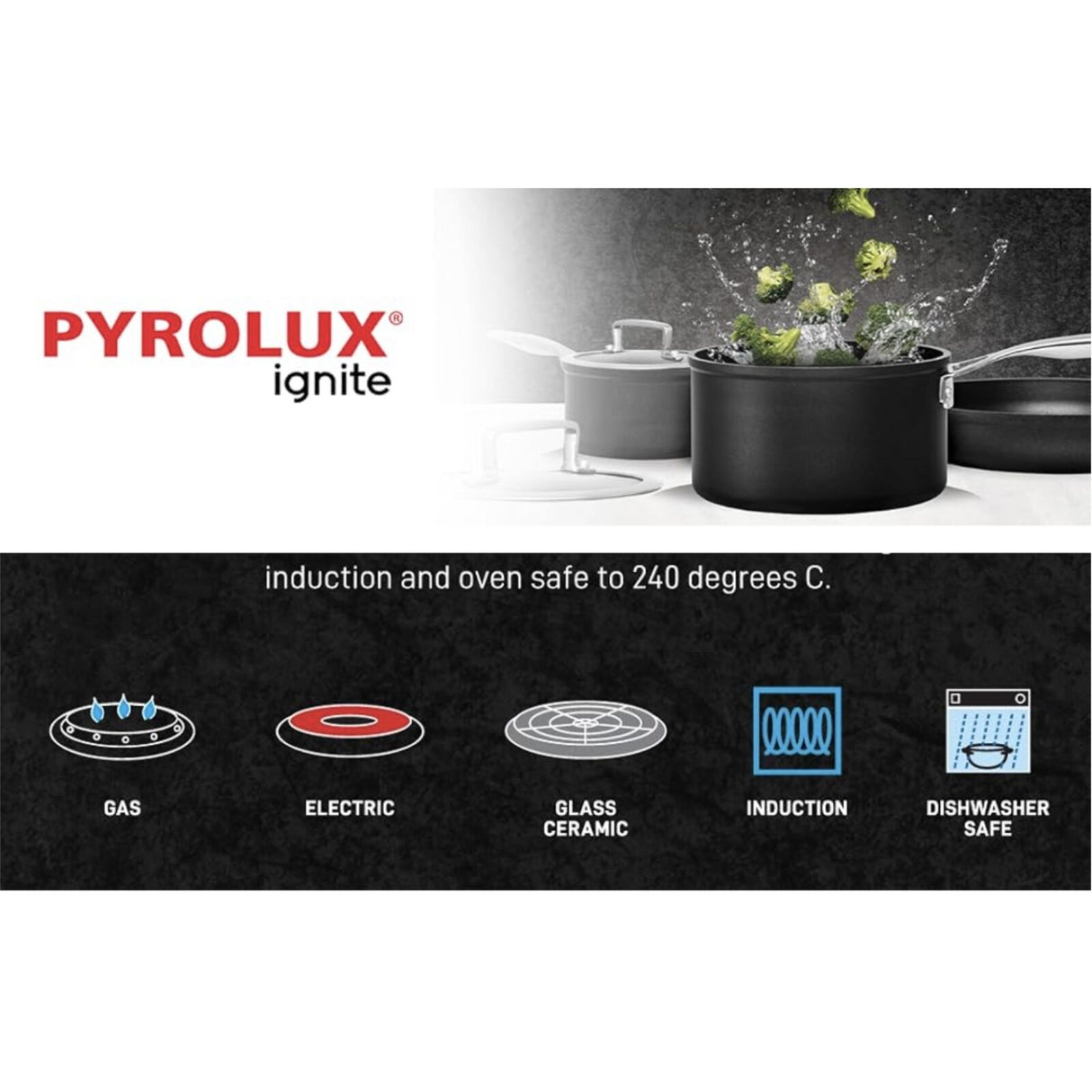 Pyrolux Ignite 2-Piece Non-Stick Skillet/Fry Pan Set - 20 cm & 28 cm