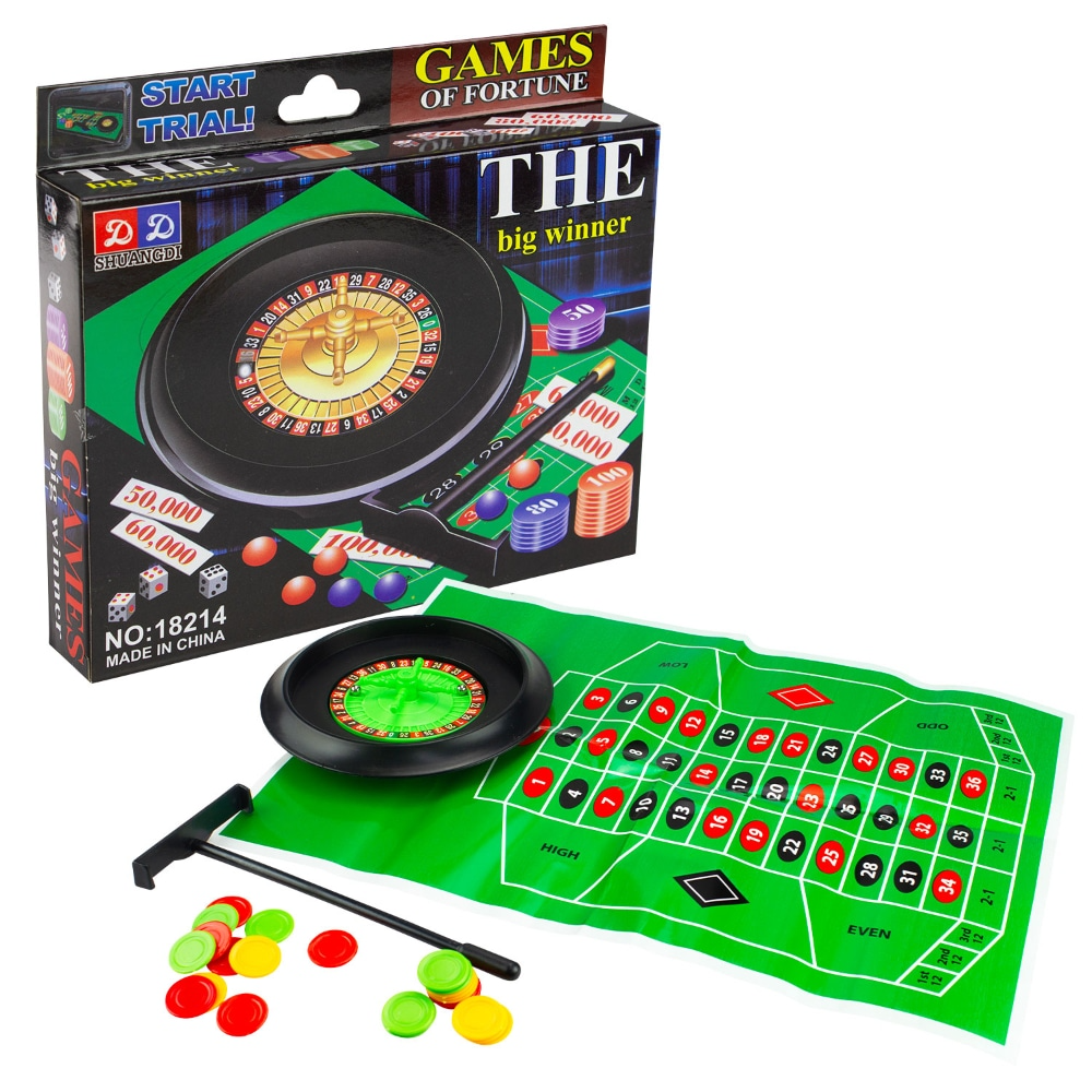 Games of Fortune The Big Winner Roulette Wheel and Ball Game - Casino Spinner (Party)