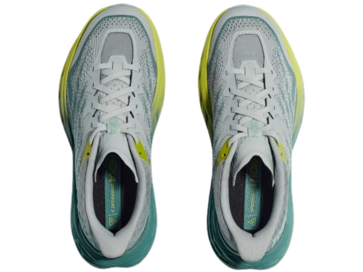 Hoka Womens Speedgoat 5 Trail Running Shoe in Mercury Trellis Size 10B