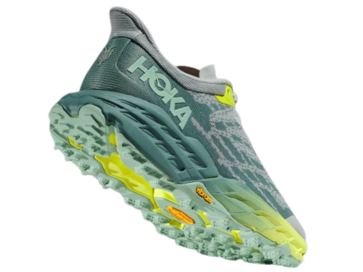 Hoka Womens Speedgoat 5 Trail Running Shoe in Mercury Trellis Size 10B