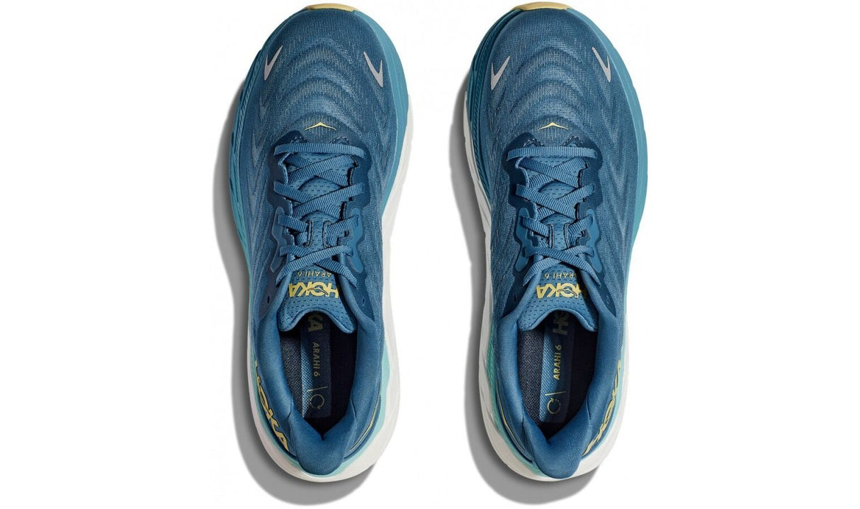 Hoka Arahi 6 Mens Running Shoes in Bluesteel / Sunlit Ocean (2023) - US 11.5