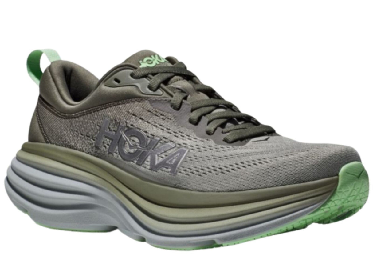 Hoka Bondi 8 Men’s Running Shoes in Olive Haze / Mercury (2023) - US 10.5