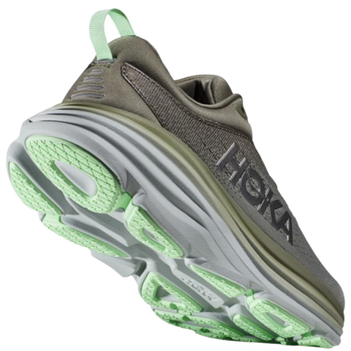 Hoka Bondi 8 Men’s Running Shoes in Olive Haze / Mercury (2023) - US 10.5