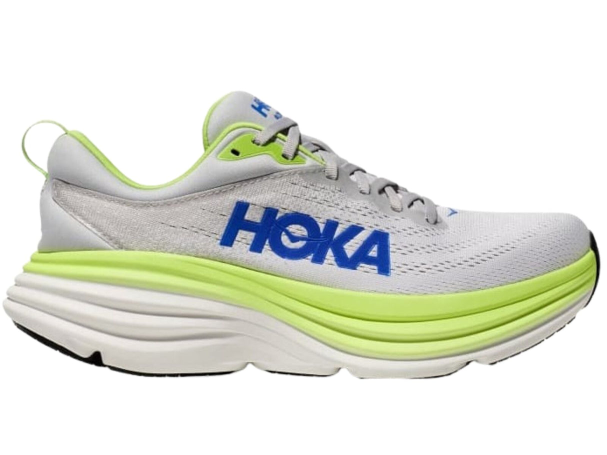 Hoka Bondi 8 Mens Running Shoes in Stardust / Lettuce (2023) - US 11.5