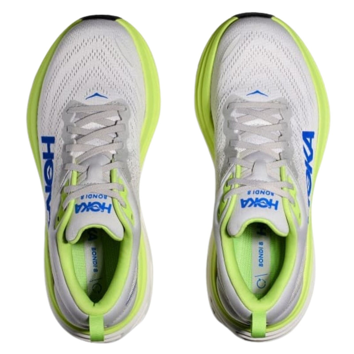 Hoka Bondi 8 Mens Running Shoes in Stardust / Lettuce (2023) - US 11.5