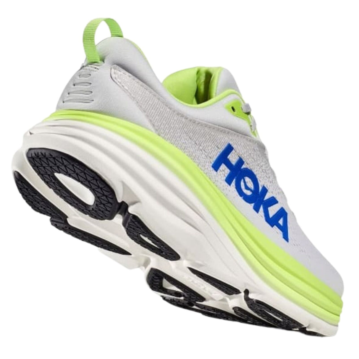 Hoka Bondi 8 Mens Running Shoes in Stardust / Lettuce (2023) - US 10