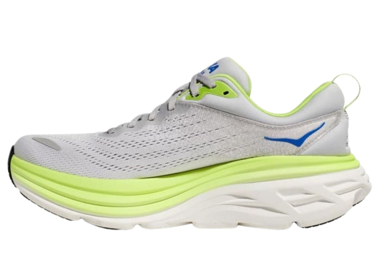 Hoka Bondi 8 Mens Running Shoes in Stardust / Lettuce (2023) - US 10