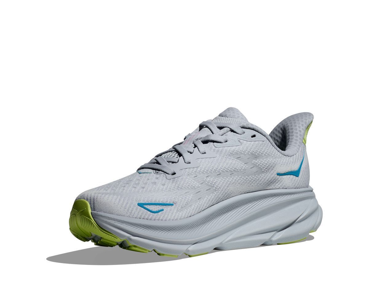 Hoka Clifton 9 Womens Running Shoes Lightweight Cushioned Shoes Size 11 in Gull/Sea Ice
