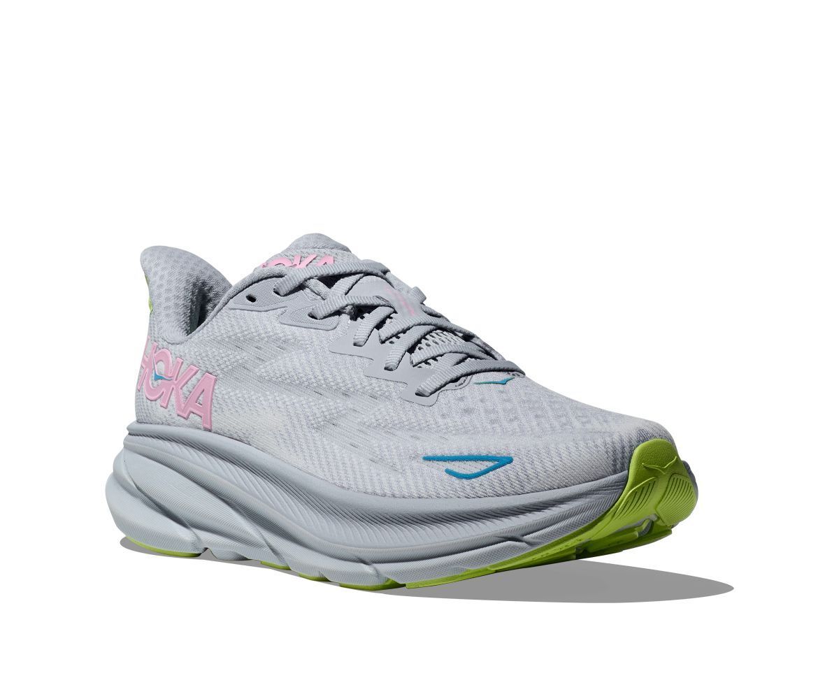 Hoka Clifton 9 Womens Running Shoes Lightweight Cushioned Shoes Size 11 in Gull/Sea Ice