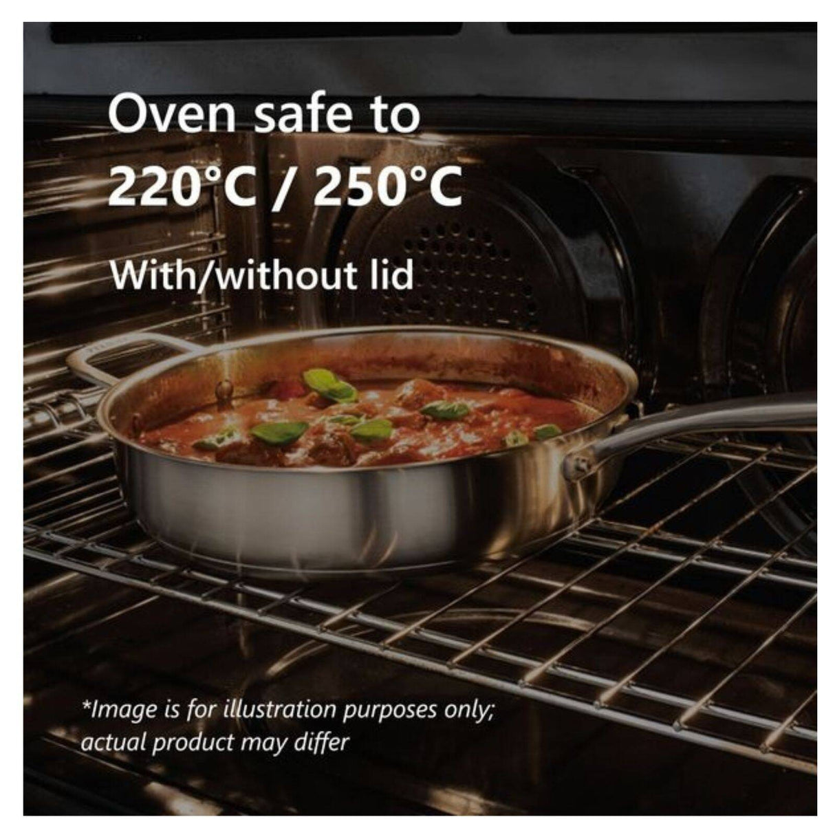 Pyrolux Radius 85 Stainless Steel 30cm/4.5L Chef Skillet/Saute Pan w/ Lids