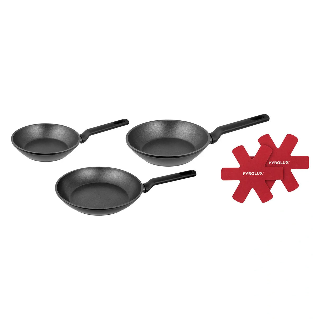 3-Piece Pyrolux Xtreme Non-Stick Induction Compatible Fry Pan Set - 20/24/28cm