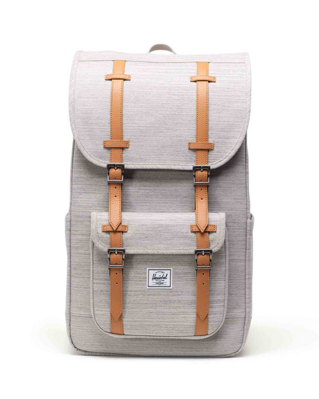 Herschel 30L Little America Backpack Bag w/ 15" Laptop Sleeve in Light Grey Crosshatch