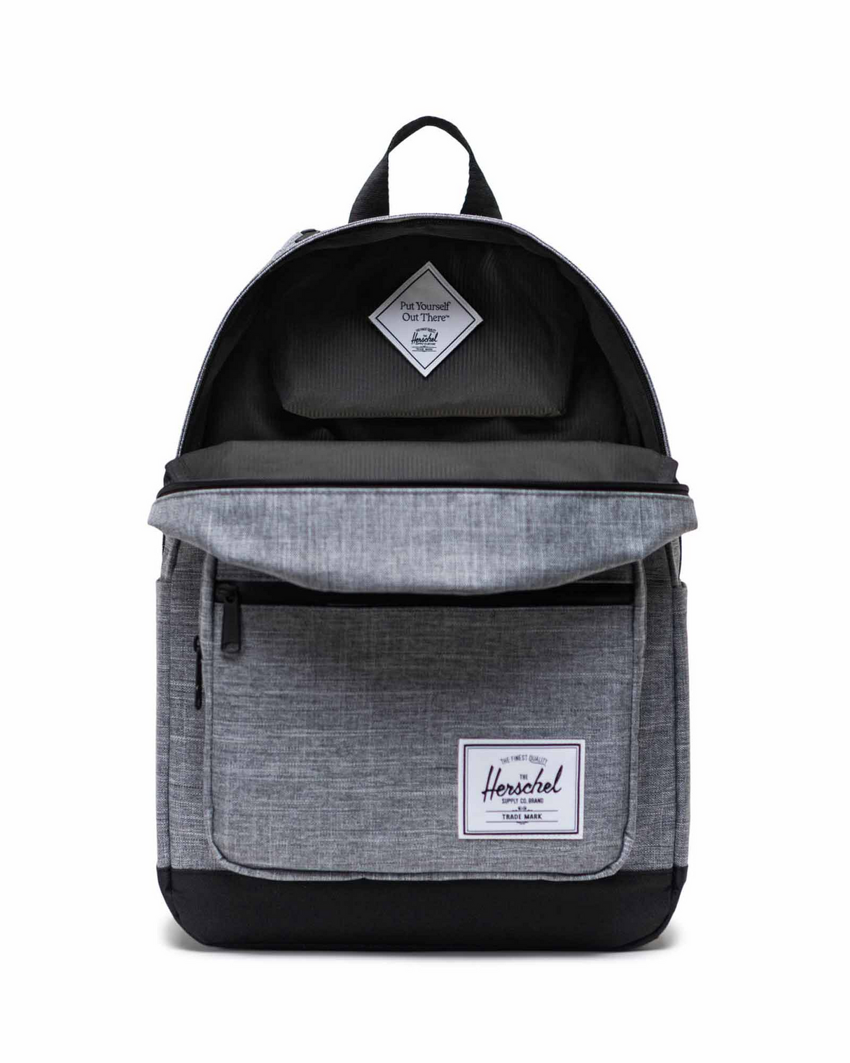 Herschel 25L Pop Quiz Backpack Bag w/ 15" Laptop Sleeve in Raven Crosshatch