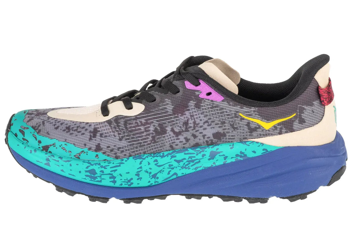 Hoka Speedgoat 6 Men’s Trail Running Shoes Vibram CMEVA in Oatmeal/Mountain Iris